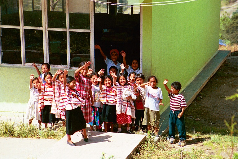 Children with traditonal and Western clothing